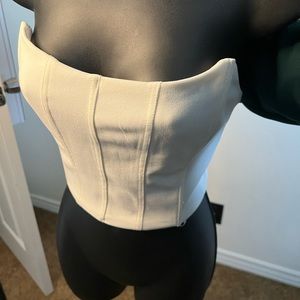 White corset top